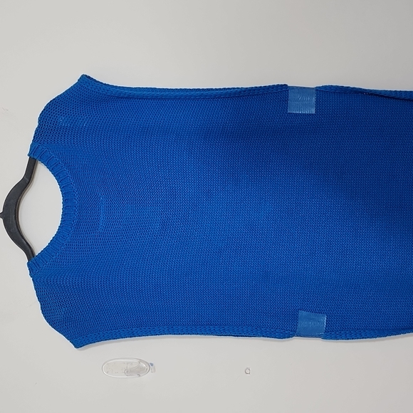 Maison Martin Margiela MM6 Blue Knit Top Duster Cover Up Size L - Picture 8 of 12